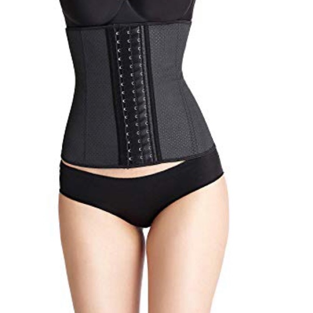 Black breathable latex waist trainer - Picture 2 of 2